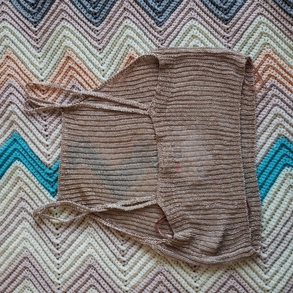 TOPSHOP petite rosegold crop top tank top 8 - Picture 7 of 10